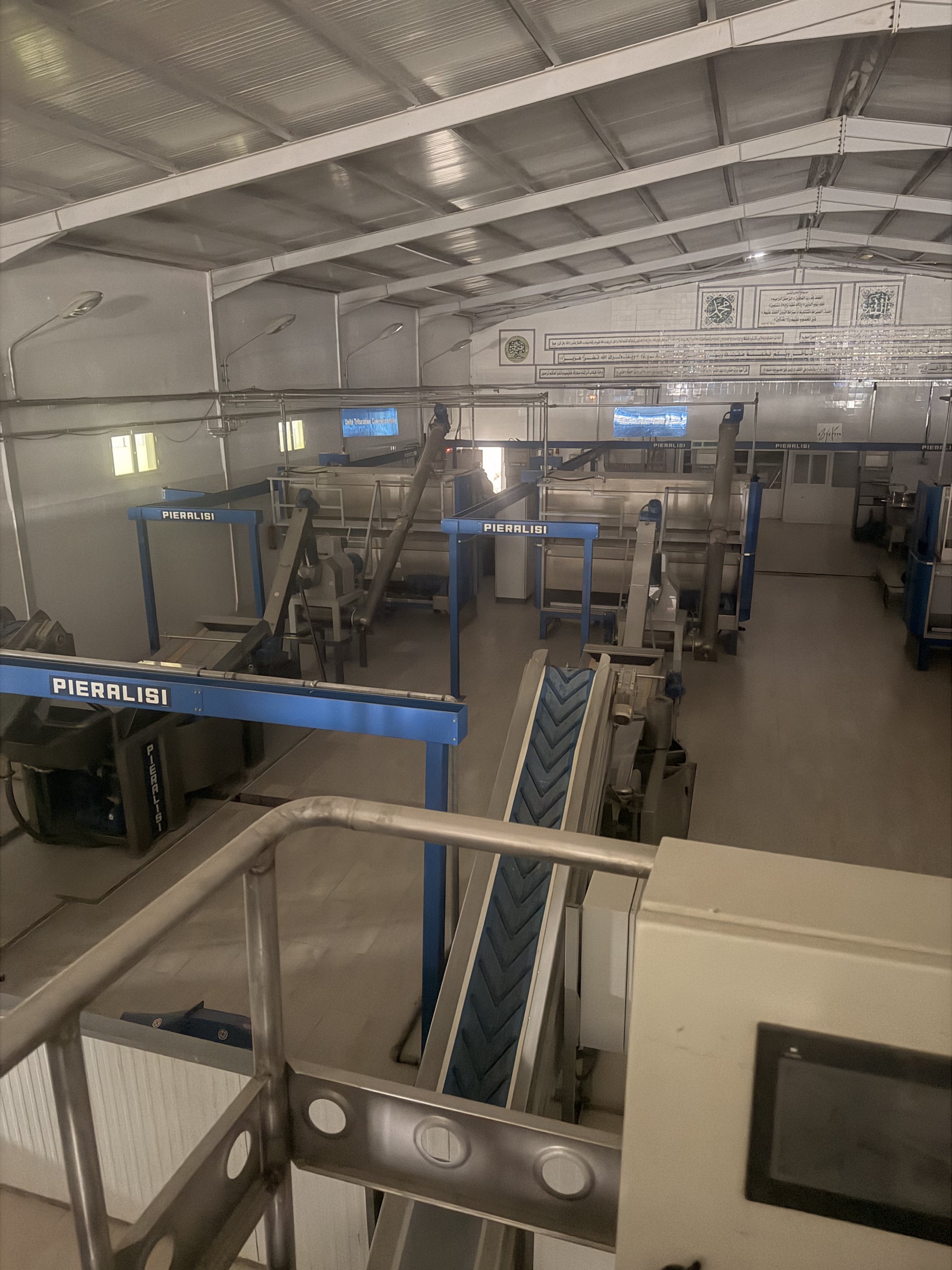 Ligne de transformation des olives au moulin
